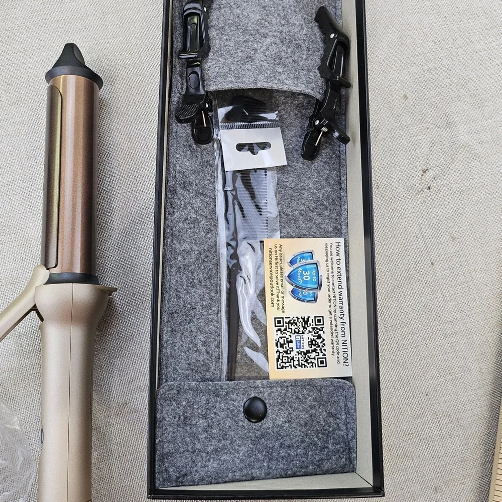 NITION Platinum Professional Styler Hair Curling Iron Gold 21 Dual Voltage 450F